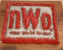 New World Order 3D Wrestling Plaque 1998 NWO Official Seal Vintage Red Gray - $24.99