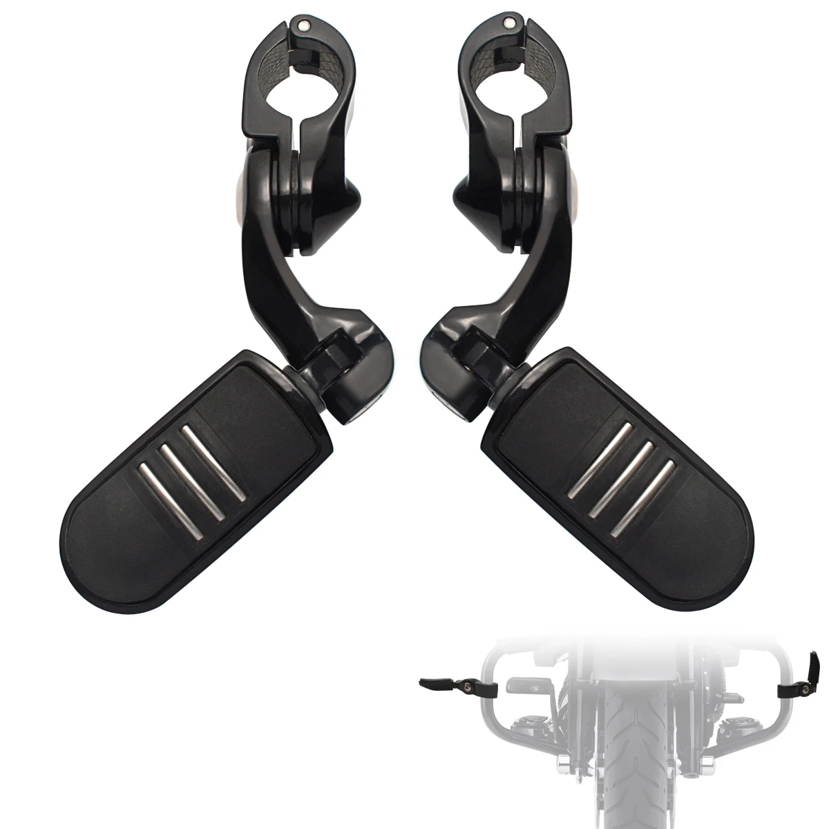 1.25&quot; Highway Pegs Short Adjustable Footpeg for Harley Touring Road King Road - £21.41 GBP+