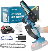 Mini Chainsaw Cordless,Handheld Chain Saw, Portable Electric Chainsaw Co... - £29.49 GBP