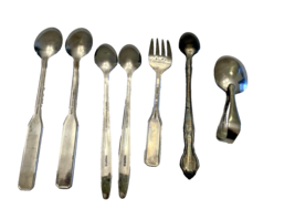 Spoons Forks Lot of 7 Child Baby Stainless Steel Oneidacraft Evenflo Com... - £12.36 GBP