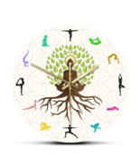 Yoga Clock | Wall Clock | Personality Wall Clock | Spiritual Wall Clock - $76.21+