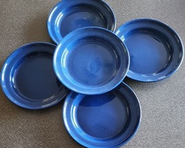 Five (5) ~ 10.5&quot; Dia Plate/Deep Dish ~ Blue Speckled ~ Enamel Farmhouse ... - $84.05 CAD