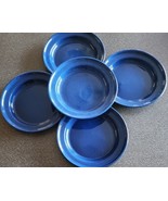 Five (5) ~ 10.5&quot; Dia Plate/Deep Dish ~ Blue Speckled ~ Enamel Farmhouse ... - $1,116.20 MXN