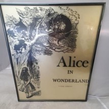 Alice&#39;s Adventures in Wonderland Illustrated Large Framed Picture - £11.63 GBP