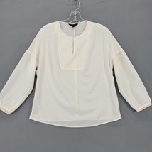 Banana Republic Women Shirt Size XS White Winter Petite Preppy 3/4 Sleeve Clasp - £7.80 GBP