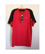 PSYBERIA Dry Goods Athletic Shirt Wicking Red 1/3 Zip Short Sleeve Pullo... - $801.43 MXN