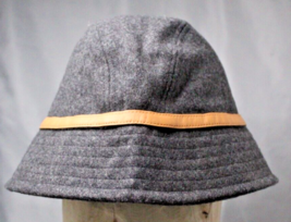 Gap Bucket Hat Wool Gray Grey S Small Leather Trim Winter Fall RN54023 - £11.44 GBP