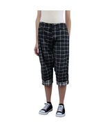 Hailee Black and White Plaid Capri Pants Size M - $24.75