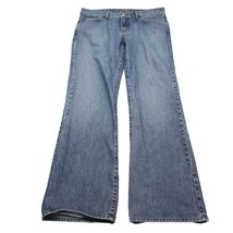 Lucky Brand Jeans Womens 12 Blue Mid Rise Flared Cotton Medium Wash Denim Pants - £23.45 GBP