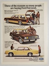 1978 Print Ad Ford Fairmont Family Cars Station Wagon,2-Door,4-Door Cars - $15.28
