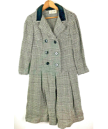 Vintage 1950s Blazer Dress Size 6 Tweed Houndstooth Black Gray White Fit... - $1,898.59 MXN