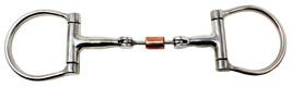 Horse Stainless Steel  Hinged Copper Roller Mouth D-Ring Snaffle Bit 35321v - $23.75+