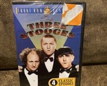 THE THREE STOOGES 4 CLASSIC EPISODES (DVD,2001, BLACK &amp; WHITE) NEW SEALED - £7.10 GBP