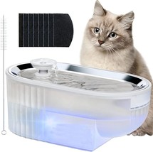 WEGOLIMME Cat Water Bowls Fountain Stainless Steel 2.5L Dog Drinking Fou... - £24.73 GBP