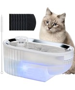 WEGOLIMME Cat Water Bowls Fountain Stainless Steel 2.5L Dog Drinking Fou... - £24.36 GBP