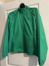 Women Reebok Jacket (Green, Black Trim) Size Medium Zipper Enclosure Act... - $21.99