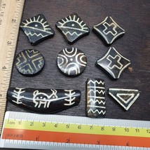 Lot 9 Pieces South Asian Burmese Old pyu Pumtek Amulets Bead Pendents - $1,748.63 MXN