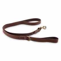 Reddy Brown Leather Dog Leash, 5 ft. - £28.83 GBP