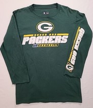 NFL Team Apparel Unisex S Green Bay Packers Long Sleeve Cropped Sleeve T Shirt - £6.91 GBP