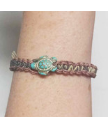 Turquoise Turtle   Adjustable Hemp Bracelet   Handmade Stackable Jewelry - $13.66 CAD