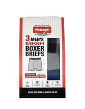 Wrangler Men&#39;s 3 Pack Cooling Boxer Briefs Nylon Stretch Workwear Size 3XL New - £15.12 GBP