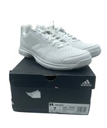 Adidas Approach Tennis Shoes No Mark Lace Up Triple White Mens 7 - £47.06 GBP