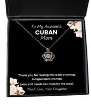 Cuban Mom Necklace Gifts - To My Awesome Mom - Crown Pendant Jewelry Mother&#39;s  - £39.80 GBP