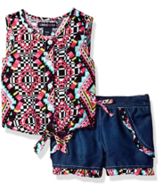 Limited Too Baby Girls 2 Piece Printed Blouse and Flap Denim Short, Size... - £9.67 GBP
