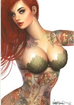 12x18&quot; Art Print ~ Nathan Szerdy SIGNED DC Batman Poison Ivy w/ Tattoos ... - £20.39 GBP