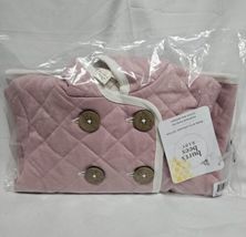 New Burts’s Bees Baby Jacket 6-9M With Hood Coat Persian Rose image 3