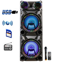 beFree Sound Rechargeable Bluetooth 12inch Double Subwoofer Portable Par... - $377.77