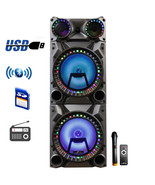beFree Sound Rechargeable Bluetooth 12inch Double Subwoofer Portable Par... - $6,954.96 MXN
