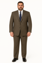 Vintage Calvin Klein Wool Suit by YSL Brown Plaid France 48R Mens Two Piece - $326.65 Vintage Calvin Klein Wool Suit by YSL Brown Plaid France 48R Mens Two Piece - $326.65