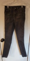Womens 25 Crescent Drive Dark Gray Distressed Punk Skinny Denim Jeans - $8.91