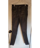 Womens 25 Crescent Drive Dark Gray Distressed Punk Skinny Denim Jeans - $165.69 MXN