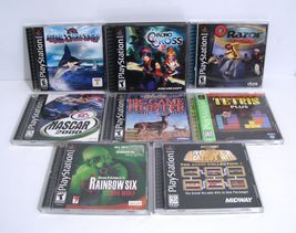 PS1 Game Lot Chrono Cross, Tetris, NASCAR, Cabela&#39;s Big Game Hunter  - £34.72 GBP