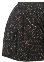 Vintage Black Shades Of Orange Polka Dot Skirt Size Small Medium - $11.88