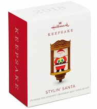 Hallmark: Stylin&#39; Santa - Rotate Dial Santa Changes Outfit - Miniature Ornament - £15.33 GBP