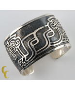 Sterling Silver .925 Two Headed Dragon Dog Wide Cuff Bracelet Gift for Her! - $693.57 CAD