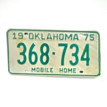1975 United States Oklahoma Base Mobile Home License Plate 368-734 - £14.70 GBP