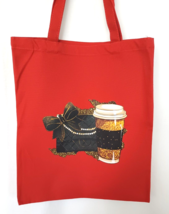 NEW Shopping Bag Fall Autumn Reusable Tote Gift Trick Treat Coffee - £11.51 GBP