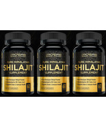 3 Shilajit Supplement Pure Himalayan Authentic Shilaijt Resin 20% Fulvic... - $43.78 CAD
