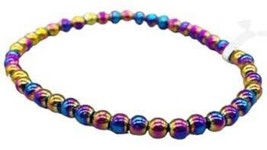 4mm Rainbow Hematite stretch bracelet                                   ... - $26.49