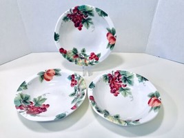 Royal Doulton 1994 Everyday Fine China Vintage Grape Set Of 3 Cereal Sou... - $24.95
