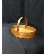 Vintage Shaker Style 2 Finger Bent Wood Pantry Basket With Copper Rivets  - $478.61 MXN