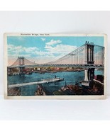 Vintage Postcard 1920&#39;s Manhattan Bridge New York City - 1926 Postmark - $7.95