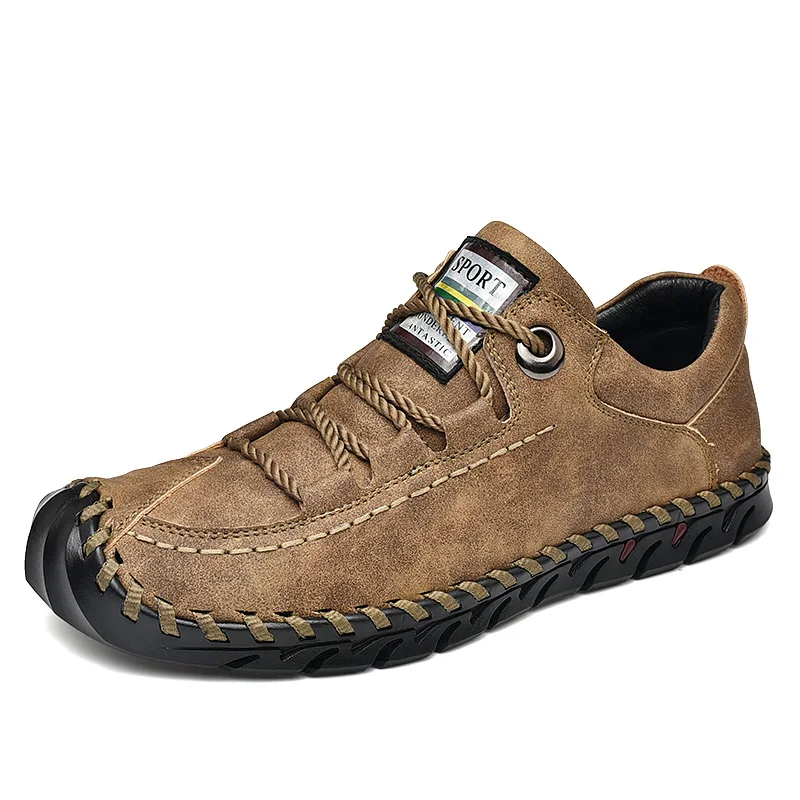 C men loafers split leather men casual shoes comfortable men flats breathable men shoes thumb200