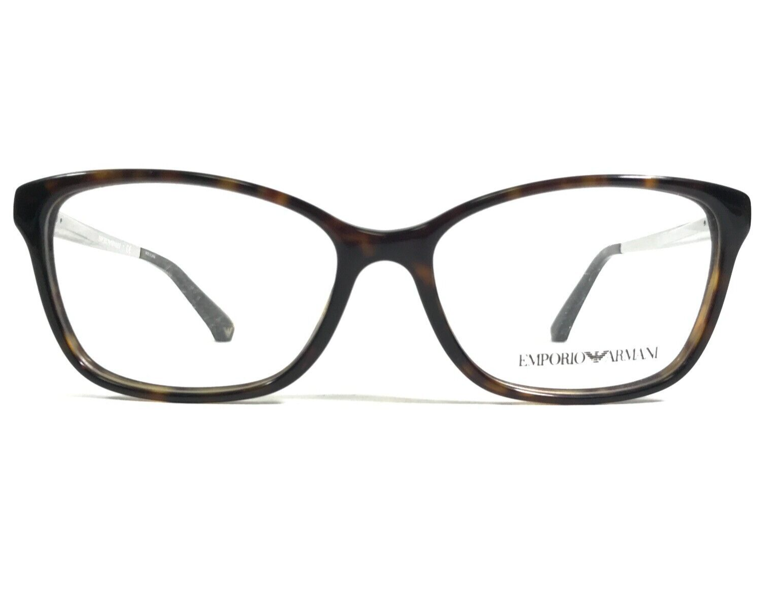 Emporio Armani Eyeglasses Frames EA 3026 5026 Tortoise Silver Cat Eye 52-15-140 - $60.56