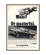 1968 Triumph TR-250 Convertible Roadster Vintage Print Ad Mass Masterful... - £8.42 GBP