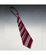 Vintage Simply Basic Tie Zipper Necktie Silk Pre-tied Marron  - $433.14 MXN